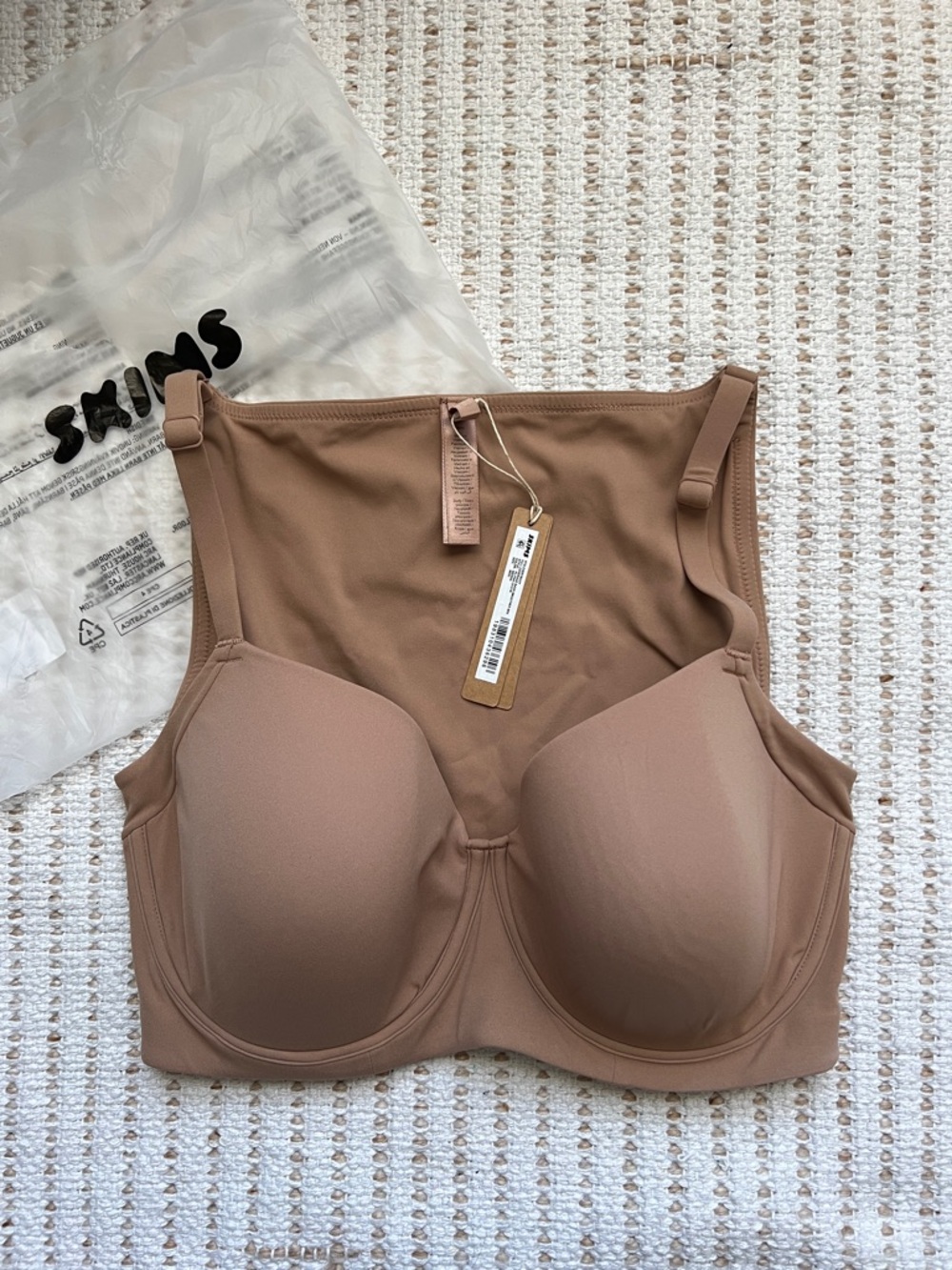 SKIMS Fits Everybody Back Smoother Bra Full Coverage 36DD Sienna NWT